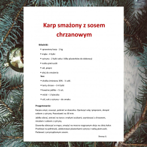 Karp smażony z sosem chrzanowym